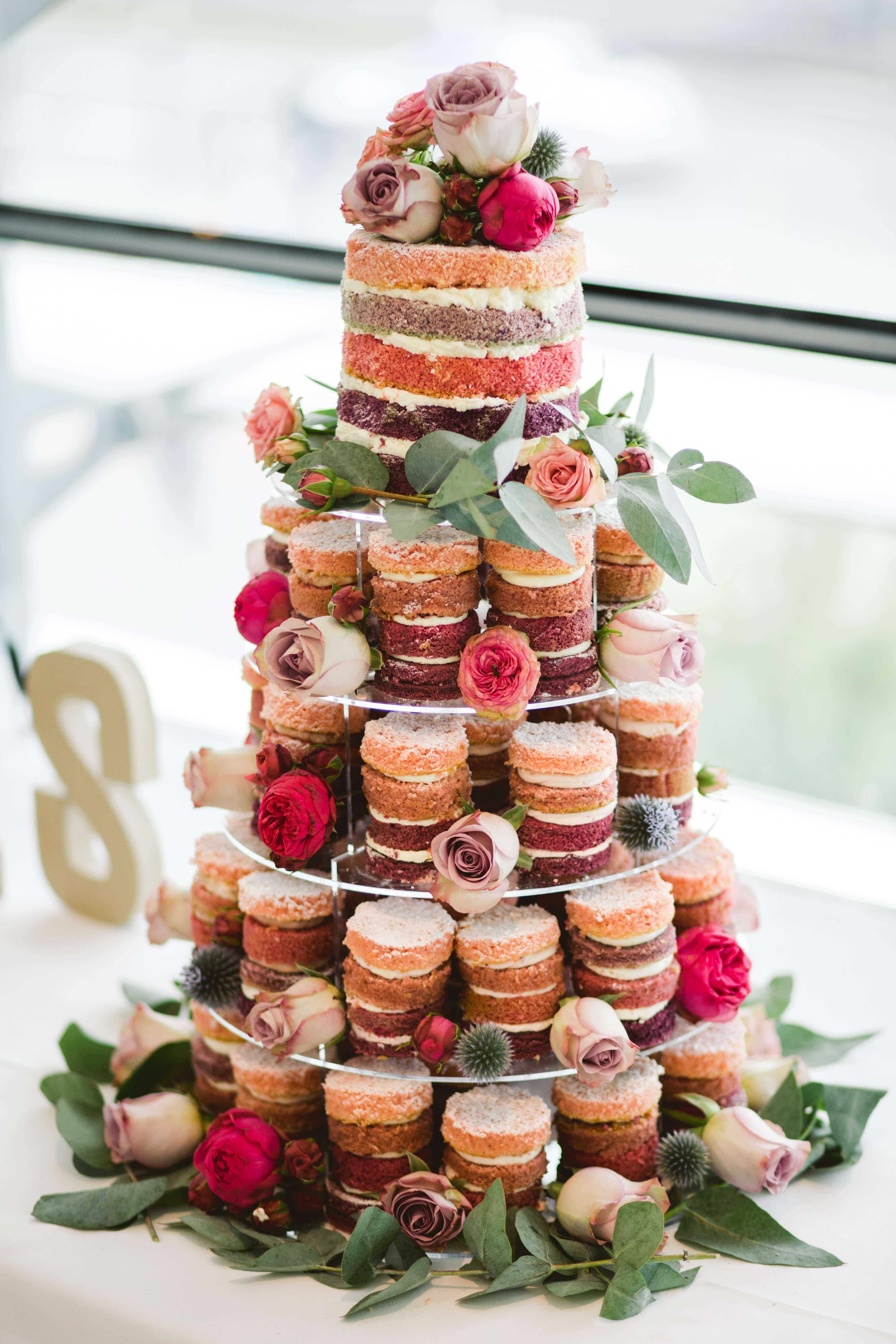 naked cake tower effortless pretty