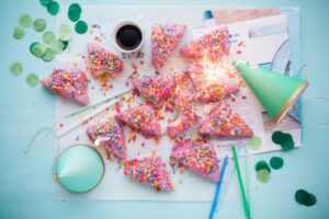 simple cake with sprinkles fancy