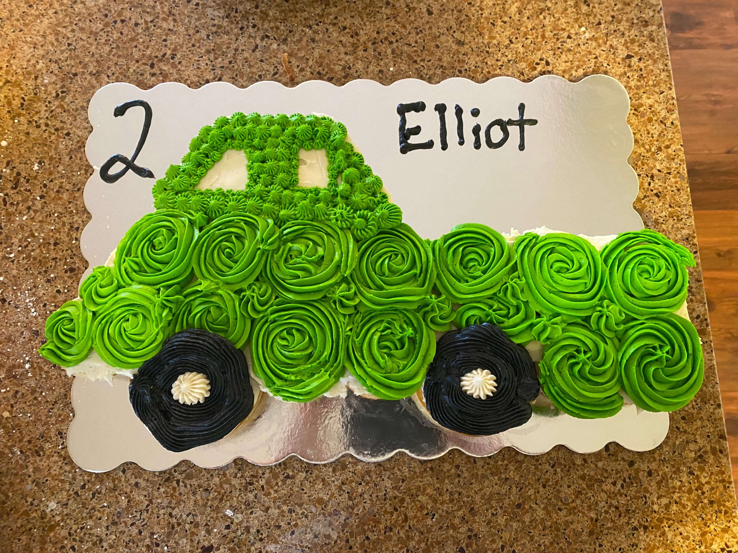 truck cupcake cake