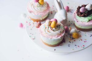 cute candy decorated cupcake