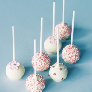 finished cake pops lemon light creamy pretty