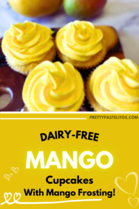 dairy-free mango cupcakes recipe pin