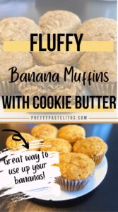 banana muffins with cookie butter recipe pin