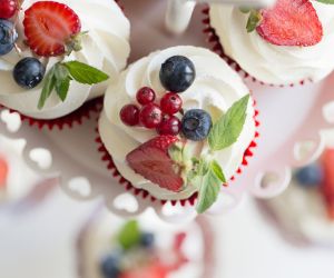 berries work well to make fruit flavored buttercream frosting