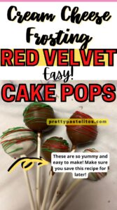 easy red velvet cream cheese cake pops