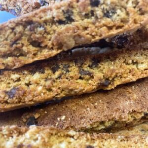 oatmeal chocolate chip biscotti