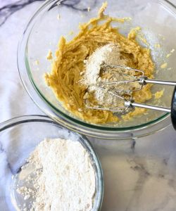 gradually add dry ingredients oatmeal chocolate chip cookies with toffee