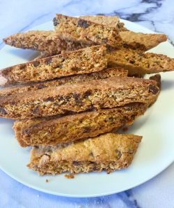 oatmeal chocolate chip biscotti