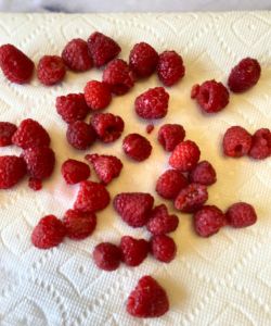 pat raspberries dry