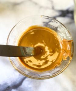 slightly melted cookie butter to swirl into muffins