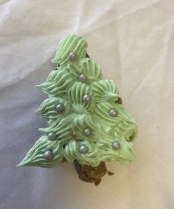 frosted Christmas tree brownie