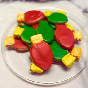 easy Christmas light decorated cut out cookie recipe