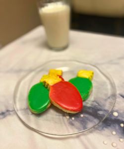 easy Christmas light decorated cut-out cookies