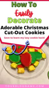 easy decorated Christmas Light cookie pin