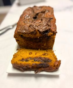 finish easy pumpkin bread nutella filling