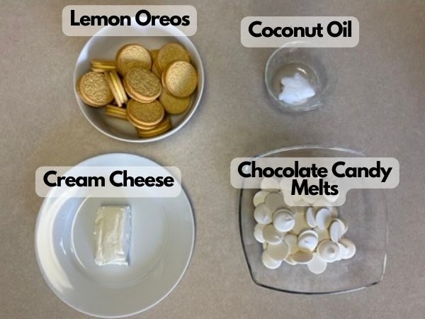 Lemon oreo balls ingredients 1