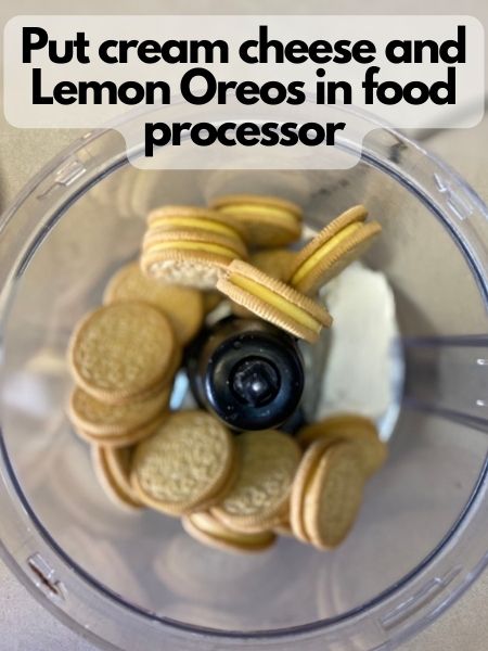 lemon oreo ball ingredients in food processor