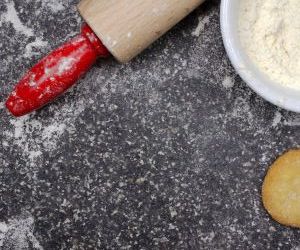 lightly flour surface for easy Christmas cut-out cookies