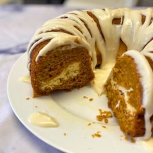 pumpkin spice cake with cream cheese filling recipe