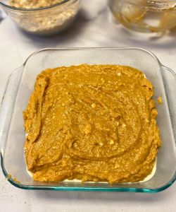 put batter in prepared pan pumpkin coffee cake