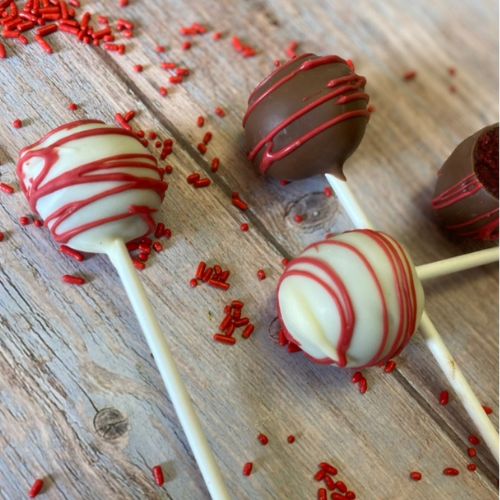 red velvet cake pops from a box mix