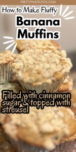 banana cinnamon sugar filled muffins with streusel