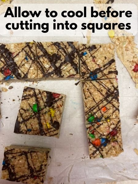 cut into squares