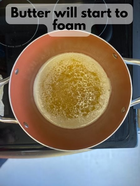 butter will start to foam