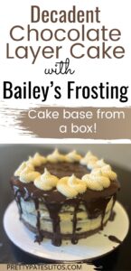 chocolate layer cake recipe with bailey's flavored frosting