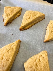 done browned butter maple scones