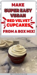 super easy vegan red velvet cupcakes from a box mix