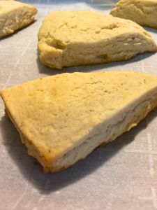 finished baked brown butter maple scones