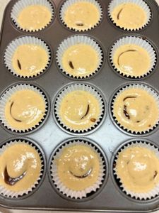 top off banana muffin batter