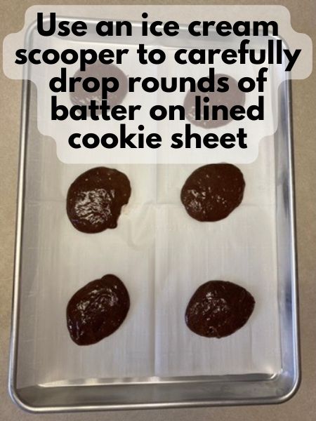 drop batter in rounds on pan