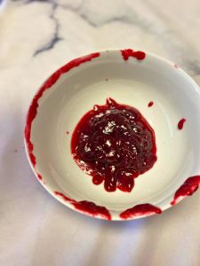 finished fresh or frozen raspberry puree for easy chocolate cupcakes with raspberry buttercream