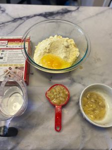 ingredients for easy banana coconut cream whoopie pies dairy-free from a box