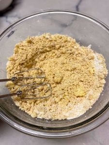 mixed ingredients browned butter maple frosting