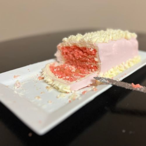 strawberry lemon rectangular layer cake decorated with fondant recipe