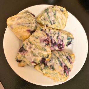 vegan blueberry scones with lemon glaze recipe