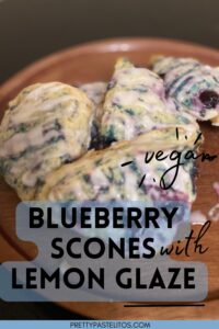 vegan blueberry scones with lemon glaze recipe pin