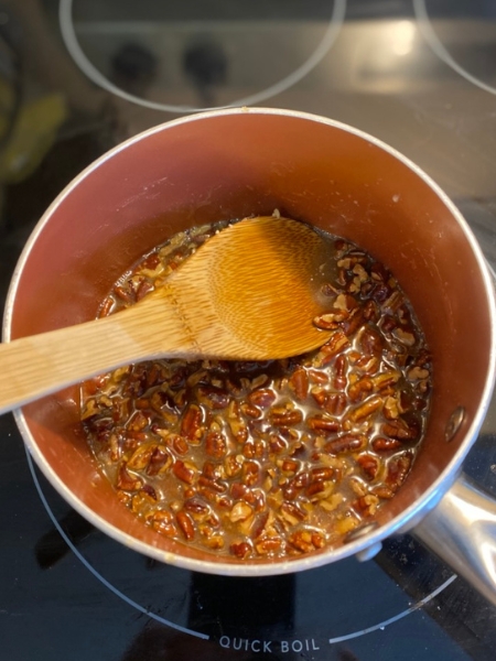 add pecans to filling ingredients