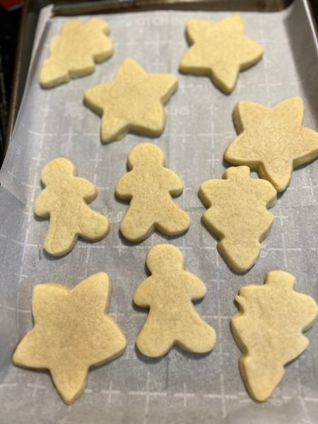 place cookies on baking sheet to bake