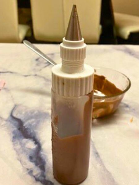 small icing bottle for drizzle salted caramel cookie butter truffles