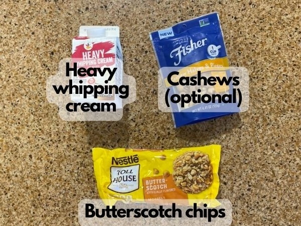 butterscotch ganache ingredients