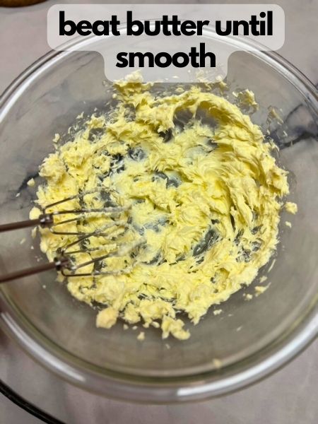 beat butter until smooth