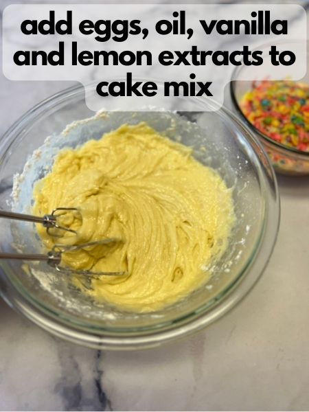 mix together cake mix