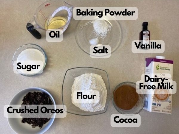 Oreo muffins ingredients