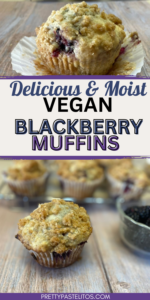 vegan blackberry muffins pin