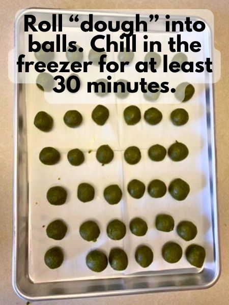 form cake balls and chill in freezer