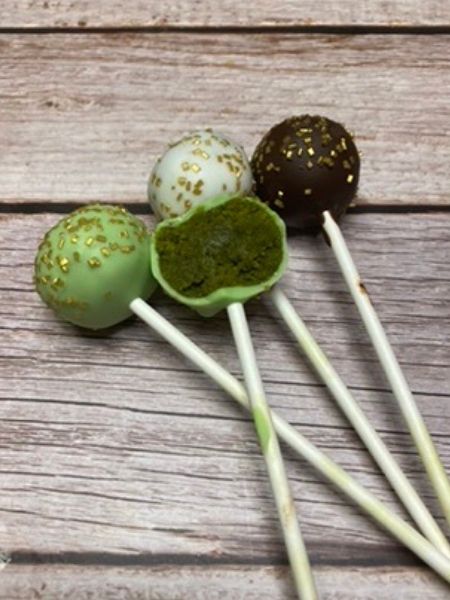 matcha cake pops